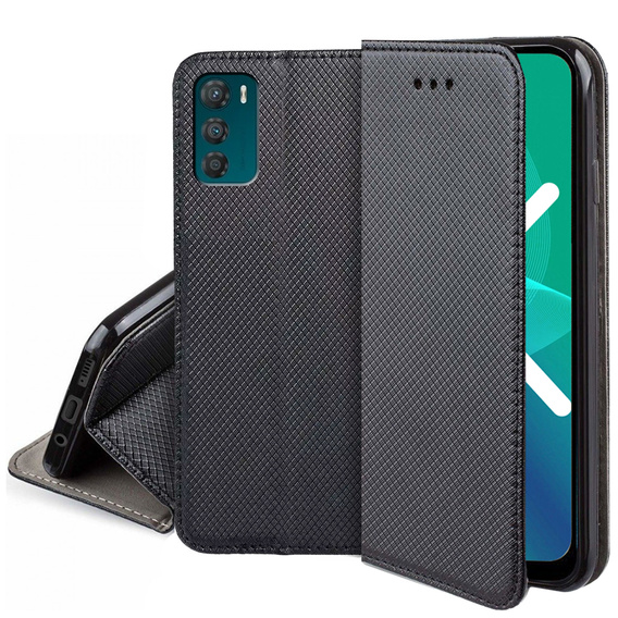 Klapkové puzdro pre Motorola Moto G42, Wallet Smart Magnet, čierne