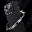 Puzdro BENKS Kevlar pre iPhone 15 Plus, Carbon Fiber, čierne