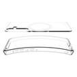 Puzdro MagSafe Spigen pre Samsung Galaxy S25+ Plus, Ultra Hybrid, transparentné / biele + tvrdené sklo 9H