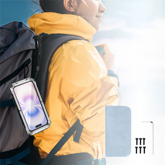 Puzdro R-JUST s podstavcom a integrovaným sklom pre iPhone 17