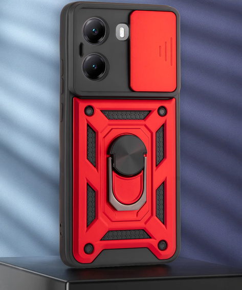 Obal na mobil pre Xiaomi Poco X7 Pro 5G, CamShield Slide, červené