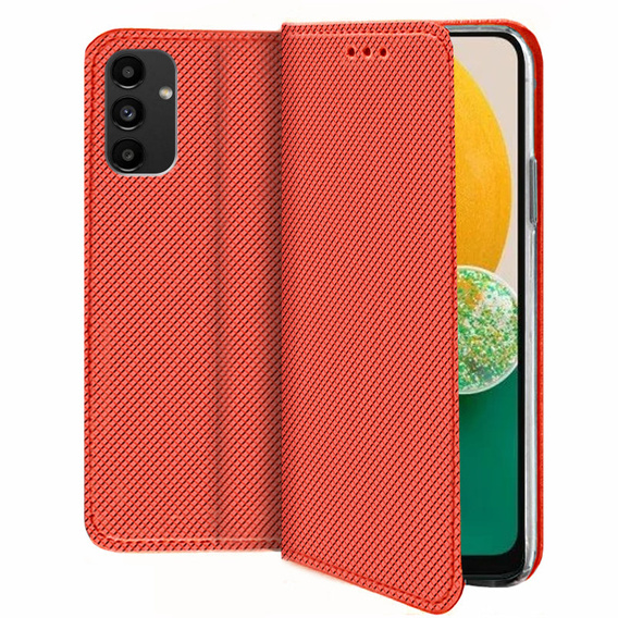 Puzdro pre Samsung Galaxy M15 5G, Smart Magnet, červené + 9H sklo