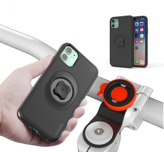 Držiak na bicykel + ochranné puzdro pre iPhone 11 (6.1") – s otočným uzamykacím systémom