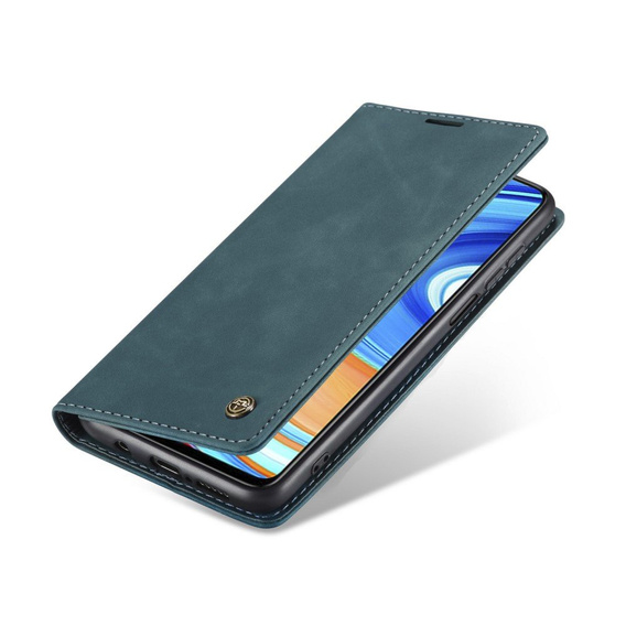 CASEME puzdro pre Xiaomi do Redmi Note 9s / 9 Pro, Leather Wallet Case, modré