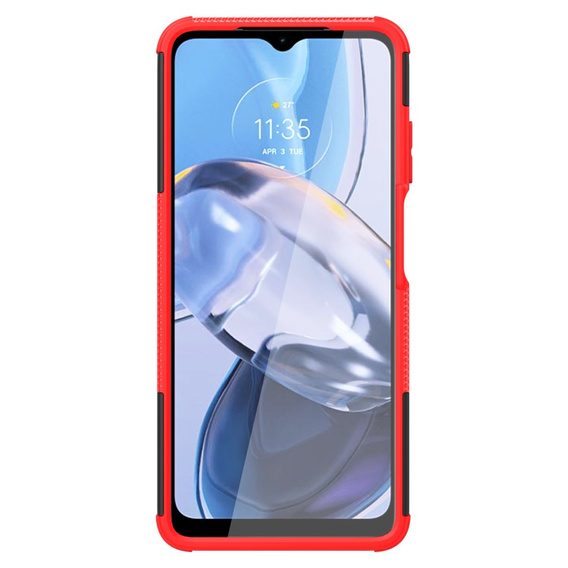 Obal na mobil pre Motorola Moto E22 / E22i, Tire Armor, čierne / červené