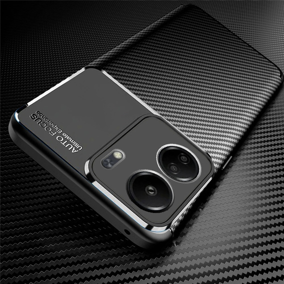 Obal na mobil pre Xiaomi Redmi 13C / Poco C65, Carbon Gel, čierne
