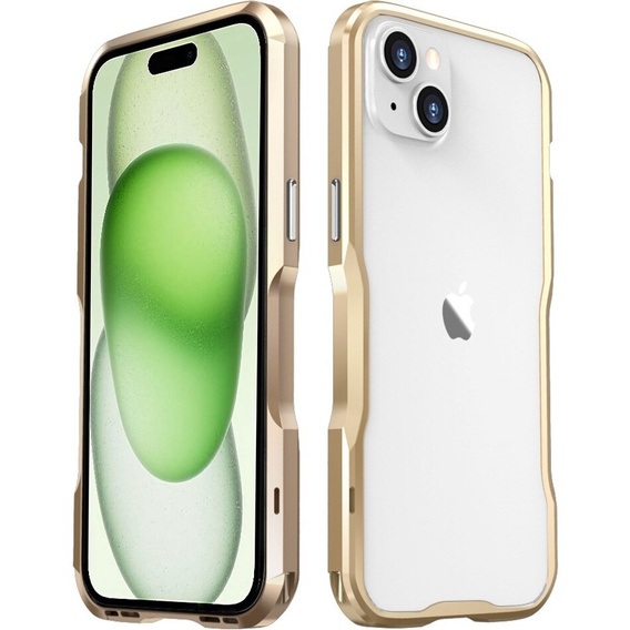 Puzdro LUPHIE pre iPhone 15, Armor Bumper, zlaté