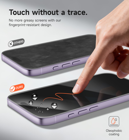 2x tvrdené sklo SURITCH pre iPhone 17/16 Pro