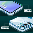 Puzdro pre Samsung Galaxy A36, Electro heart, modré + sklo 9H