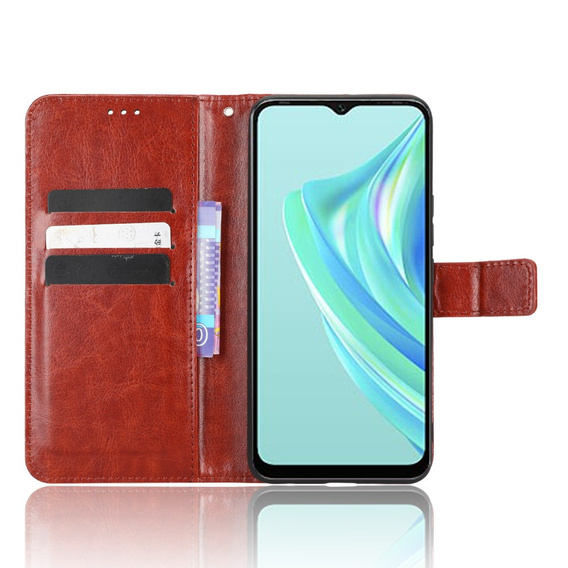 Klapkové puzdro pre Infinix Hot 20i, Crazy Horse Wallet, hnedé