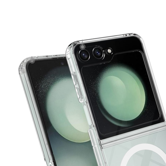 Puzdro pre Samsung Galaxy Z Flip7 FE / Z Flip6, Fusion Hybrid, pre MagSafe, priehľadné