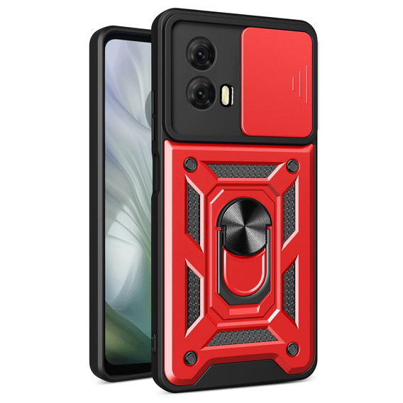 Obal na mobil pre Motorola Moto E14, CamShield Slide, červené