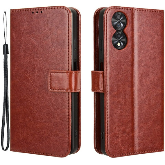 Klapkové puzdro pre TCL 40 NxtPaper, Crazy Horse Wallet, hnedé