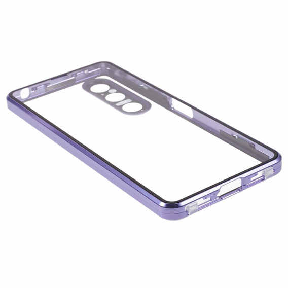 Puzdro pre Sony Xperia 1 V, Magnetic Dual Glass, fialové