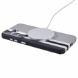 Puzdro pre Samsung Galaxy S25+ Plus, Carbon Fiber MagSafe, sivé