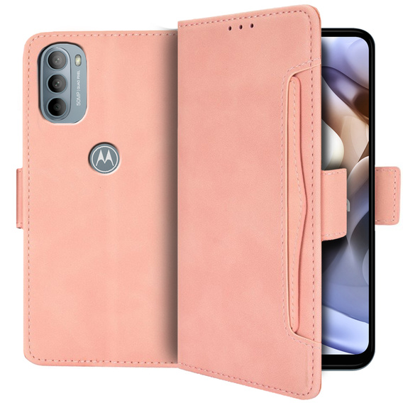 Klapkové puzdro pre Motorola Moto G71 5G, Card Slot, ružové