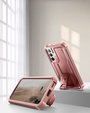 Obrnené puzdro pre Samsung Galaxy S22, Dexnor Full Body, ružové rose gold