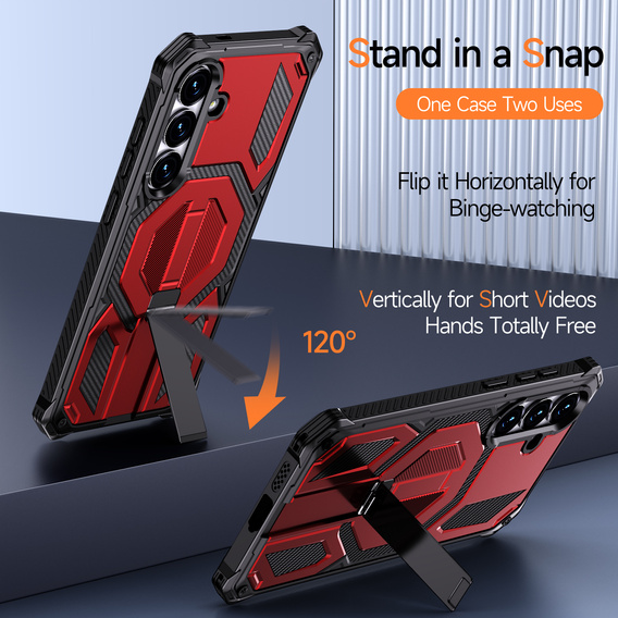 Ochranné puzdro kompatibilné s MagSafe so stojanom pre Samsung Galaxy S25 FE