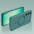 Puzdro pre Samsung Galaxy A26, ColorMag, pre MagSafe, zelený + tvrdené sklo 9H