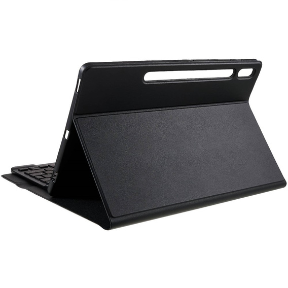 Puzdro + klávesnica Galaxy Tab S7+ Plus / S8+ Plus /S7 FE T730 T733, Pen Slot, čierne