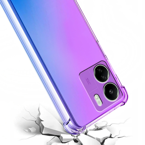 Puzdro pre Xiaomi Redmi 13C / Poco C65, Gradient Dropproof, Fialová / modrá
