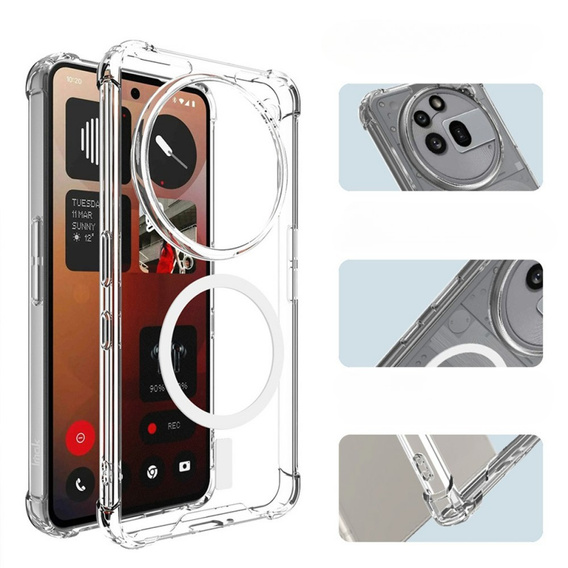 IMAK Obal na mobil pre Nothing Phone 3a Pro, Dropproof, priehľadné