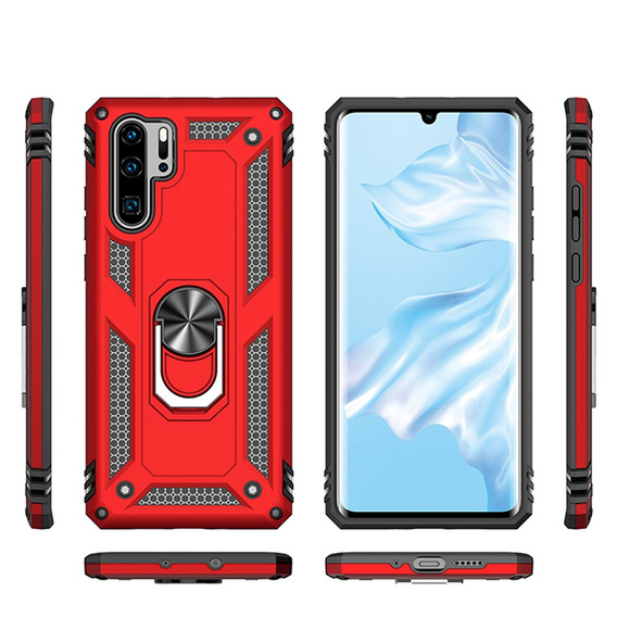 Pancierované obal na mobil pre Huawei P30 Pro, Nox Case Ring, červené