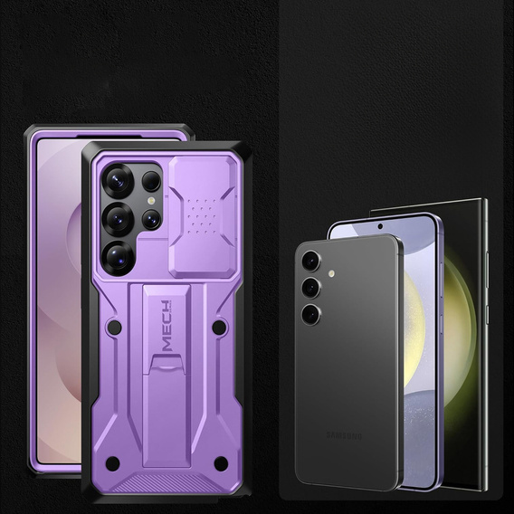 Odolné puzdro pre Samsung Galaxy S25 Ultra – Tongate MECH Series Clip, čierne