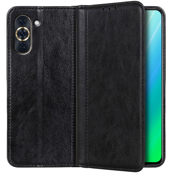 Flipové puzdro pre Huawei Nova 10 Pro 4G, Split Leather, čierne