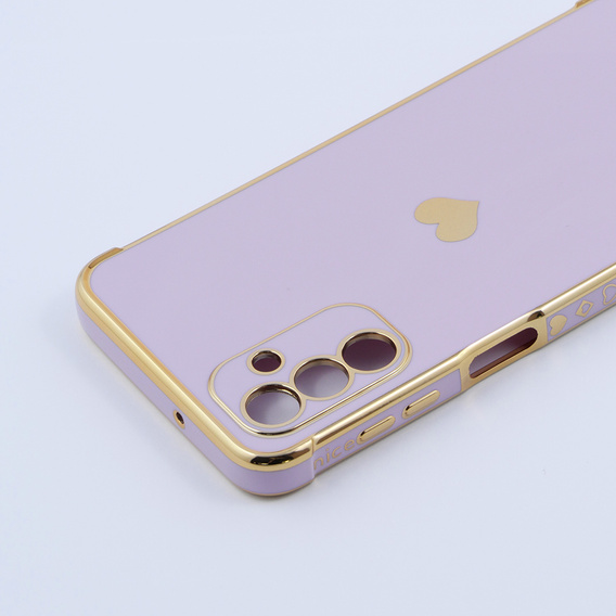 Obal na mobil pre Samsung Galaxy A13 5G, Electro heart, fialové