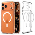 Spigen Ultra Hybrid MagSafe puzdro pre iPhone 17 Pro, číre / biele