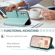 Puzdro s chlopňou pre Samsung Galaxy S25 FE, Rhombus Crossbody Leather, zelený