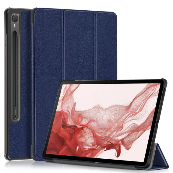 Puzdro pre Samsung Galaxy Tab S9, Smartcase s priestorom pre stylus, tmavomodré