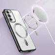Puzdro pre Samsung Galaxy S23, Electro MagSafe, čierne + sklo na displej