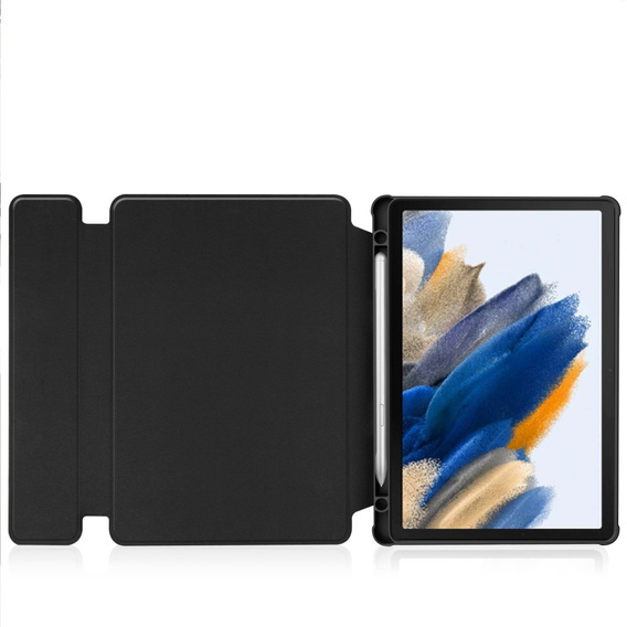 Puzdro s klávesnicou pre Samsung Galaxy Tab A9+, Rotary 360° Leather, čierne