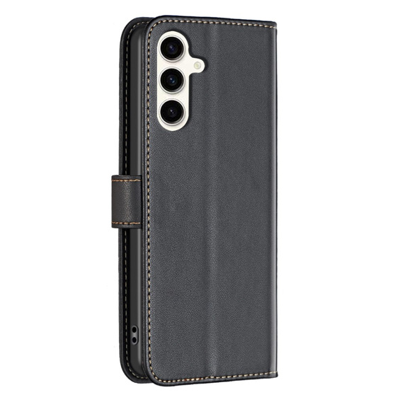 Klapkové puzdro pre Samsung Galaxy S23 FE, BINFEN Wallet, čierne + 9H sklo