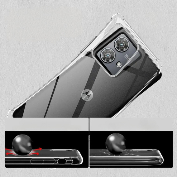 Obal na mobil pre Motorola Edge 40 Neo, Dropproof, priehľadné