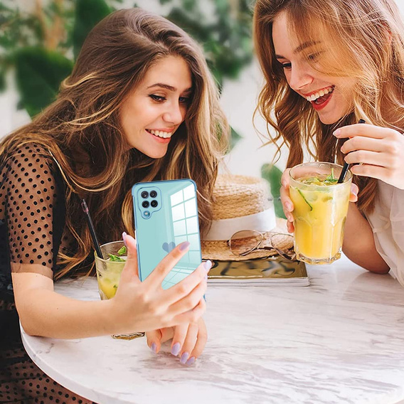 Obal na mobil pre Samsung Galaxy A12 / M12 / A12 2021, Electro heart, modré