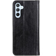 Obal na mobil pre Samsung Galaxy S24+ Plus, Wallet Litchi Leather, čierne