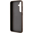 GUESS Obal na mobil pre Samsung Galaxy A55, 4G Big Metal Logo, hnedé