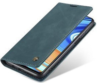 CASEME puzdro pre Xiaomi do Redmi Note 9s / 9 Pro, Leather Wallet Case, modré