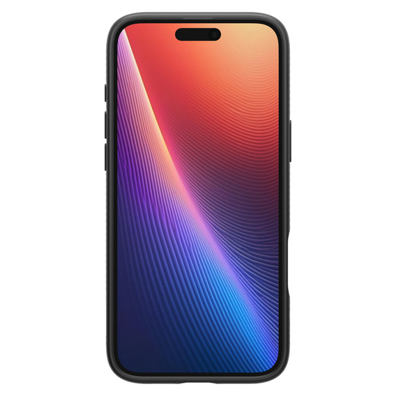 Puzdro Spigen pre iPhone 16 Plus, Liquid Air, čierne + tvrdené sklo 9H