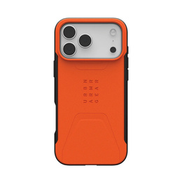 Puzdro Urban Armor Gear pre iPhone 17 Pro Max, Civilian MagSafe, oranžové