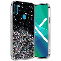 Obal na mobil pre Samsung Galaxy A11 / M11, Glittery, čierne