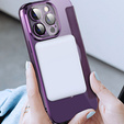 Klapkové puzdro pre iPhone 14 Pro, RFID Wallet MagSafe CamShield, fialové