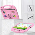 Detské puzdro pre Samsung Galaxy Tab S10 Lite / S10 FE / S9 FE, Cute Patterns, so stojanom, ružové