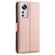 Klapkové puzdro pre Xiaomi 12 Pro, Wallet, ružové rose gold