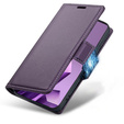 Puzdro pre Infinix Note 50 Pro+, ERBORD Glossy Litchi, flipová peňaženka, fialové