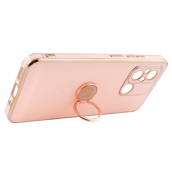 Obal na mobil pre Xiaomi Redmi 12C, Electro Ring, ružové rose gold