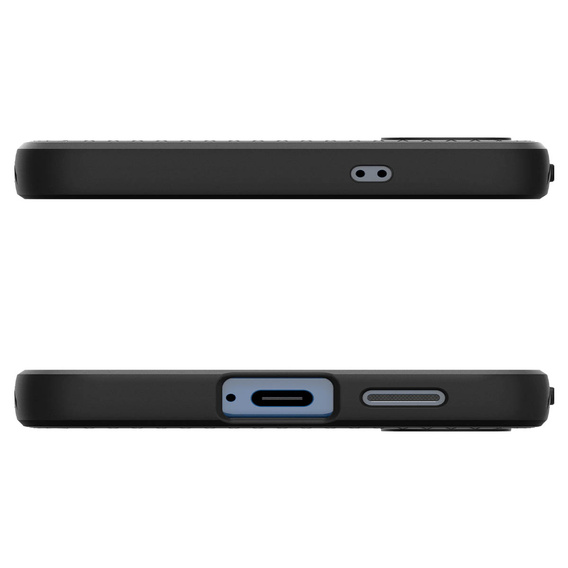 Puzdro Spigen pre Samsung Galaxy S25+ Plus, Liquid Air, čierne + tvrdené sklo 9H